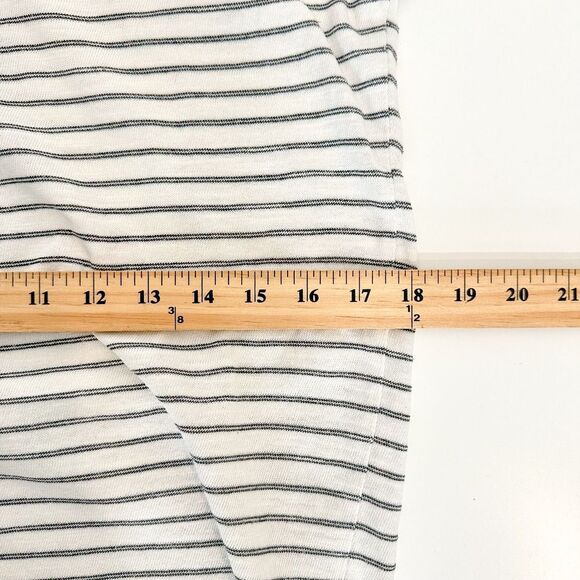 Current Elliott The Painter Tee Long Sleeve Dress Striped Cream 100% Cotton XS - Picture 8 of 9